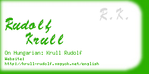 rudolf krull business card